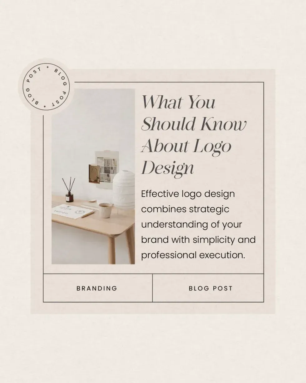 Designer working on logo design concepts at a studio desk