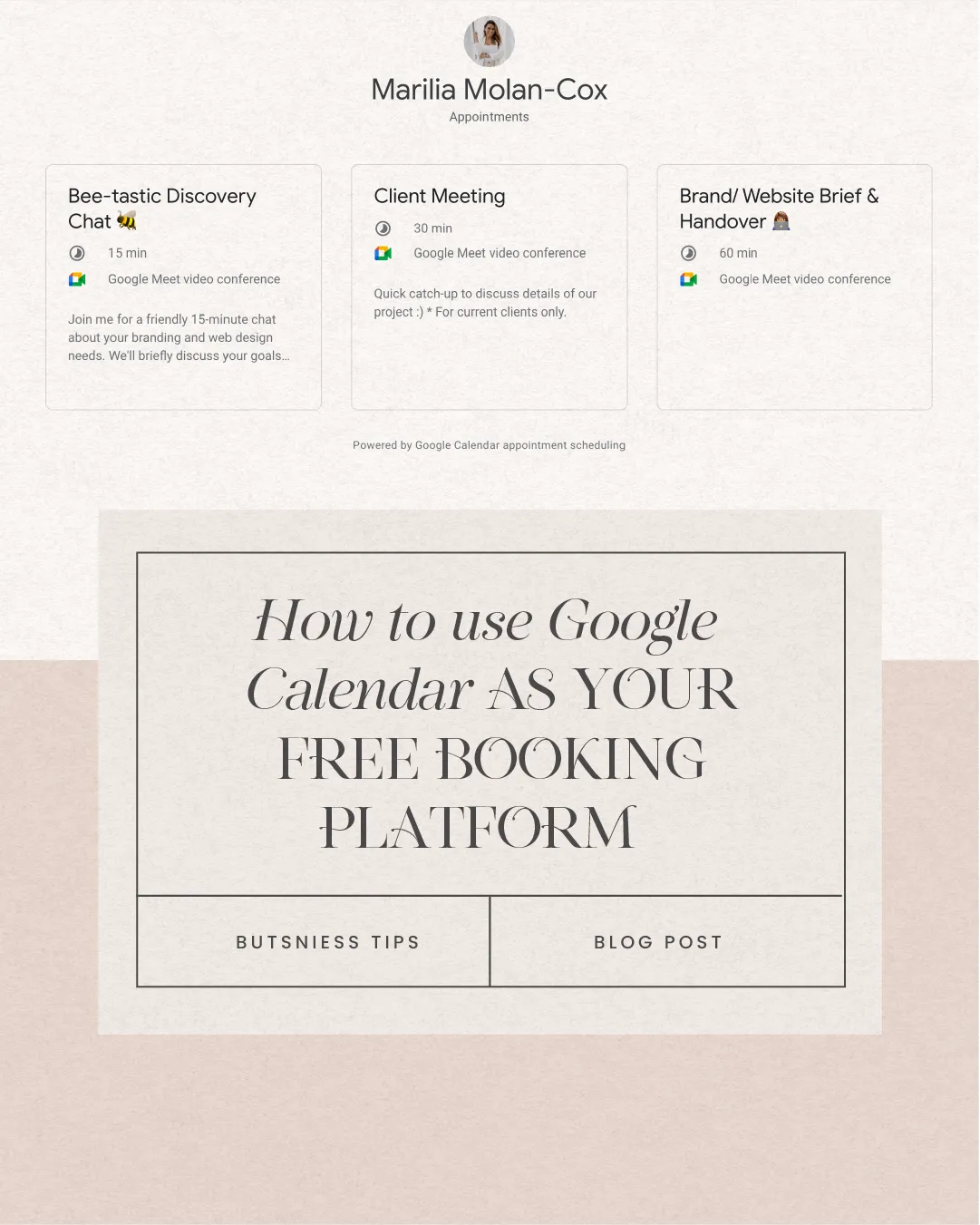 How to use Google Calendar as a free booking platform